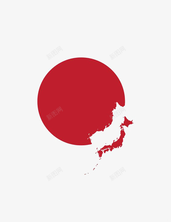 红色太阳png免抠素材_88icon https://88icon.com 创意 小日本 日本地图 红太阳 红日