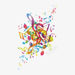 彩色音符素材