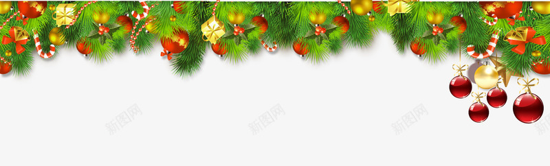 圣诞节松叶png免抠素材_88icon https://88icon.com 吊球 圣诞球 圣诞节 圣诞装饰素材 松叶 绿色