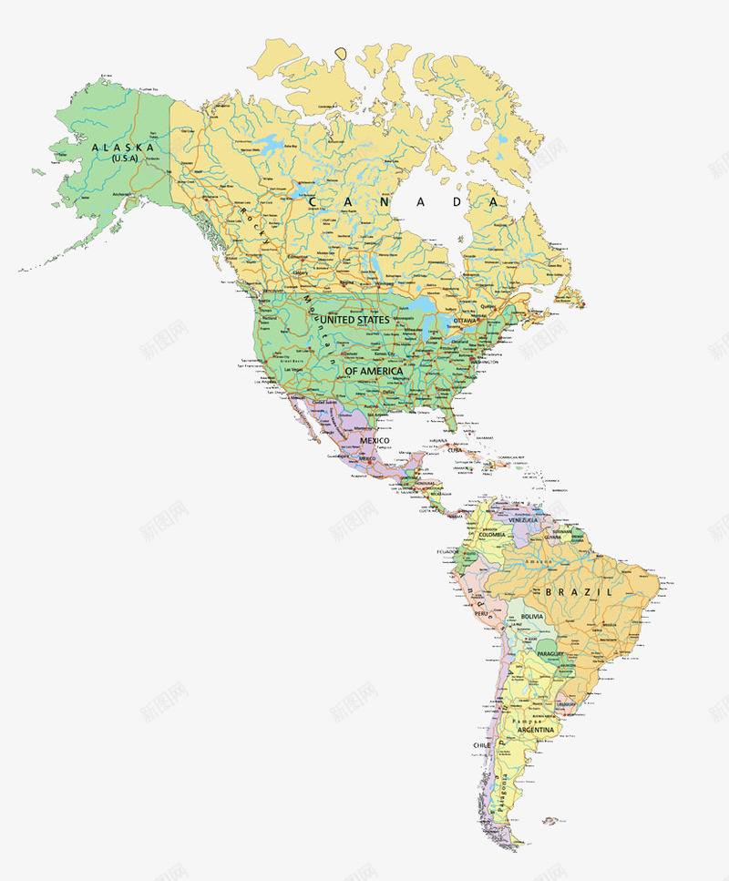 南美洲地图png免抠素材_88icon https://88icon.com 南美洲地图 国家 地区 地图 英文版地图