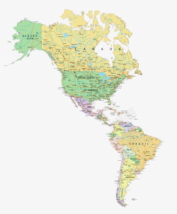 南美洲地图素材