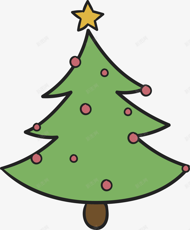 可爱波点圣诞树png免抠素材_88icon https://88icon.com 圣诞树 圣诞节 矢量png 粉色小球