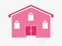粉色小屋素材