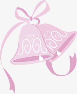婚礼粉色铃铛装饰素材