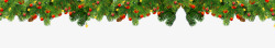 绿色松枝圣诞松枝装饰高清图片