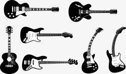 七款吉他音乐器材素材