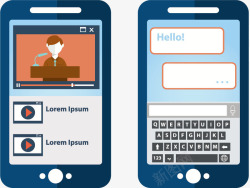 视频模型视频媒体社交聊天界面高清图片