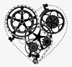 机械爱心齿轮爱心高清图片