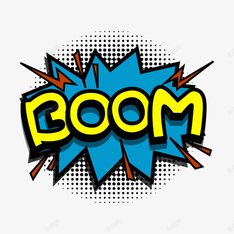 手绘创意爆炸贴boom矢量图ai免抠素材_88icon https://88icon.com boom 声音标签 爆炸 爆炸标签 爆炸贴 装饰 矢量图