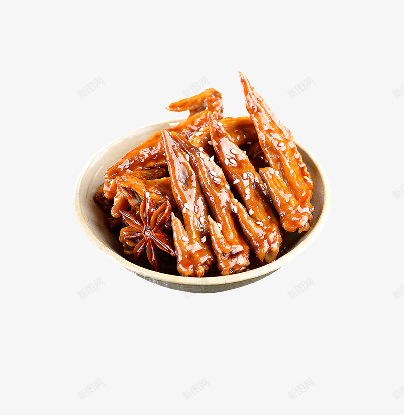 产品实物麻辣卤鸡翅png免抠素材_88icon https://88icon.com 下酒菜 产品实物 健康食品 卤鸡翅 小吃 快餐 美食 肉制品 零食 鸡翅 麻辣