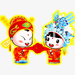 中国古典结婚装饰图案素材