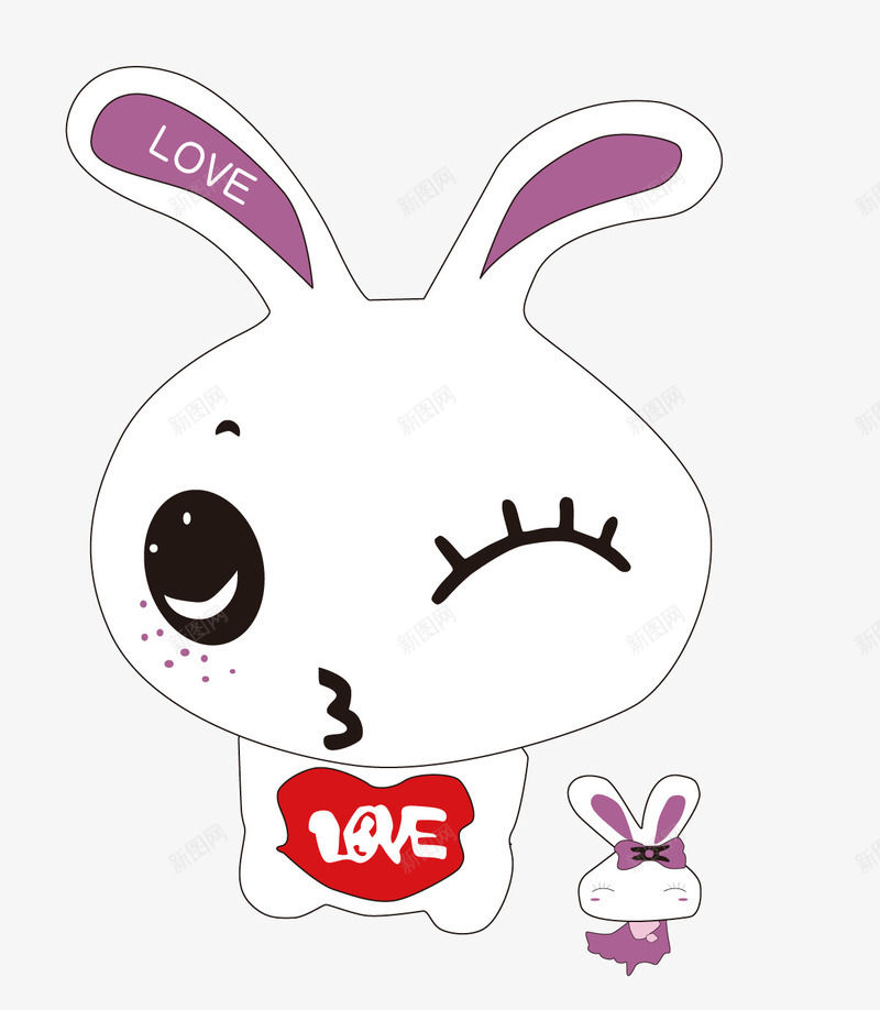 可爱的小兔子矢量图ai免抠素材_88icon https://88icon.com love 兔子 卡通 卡通手绘 可爱 可爱表情 矢量素材 矢量图