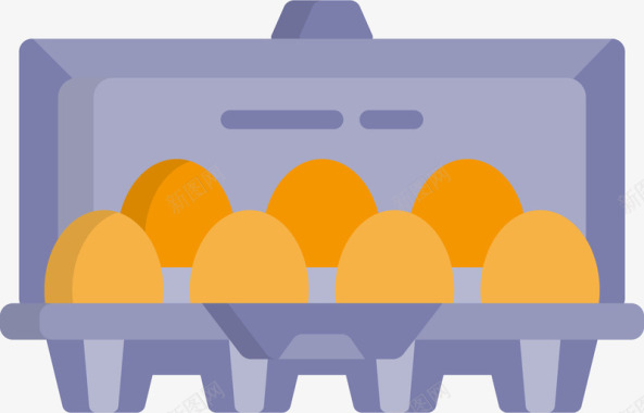 一盒鸡蛋矢量图图标图标