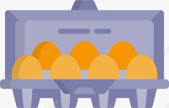 新鲜木瓜一盒鸡蛋矢量图图标图标