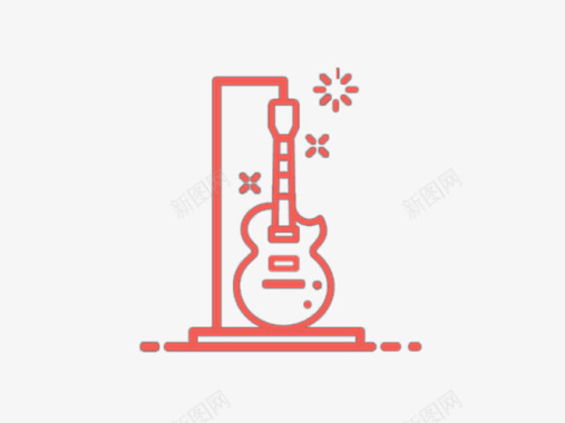 创意吉他乐器吉他图标图标