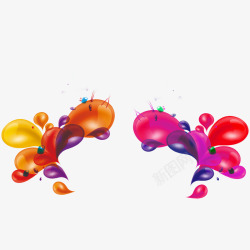 彩色气球组合素材