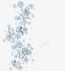 圣诞夜海报圣诞节雪花底纹装饰矢量图高清图片