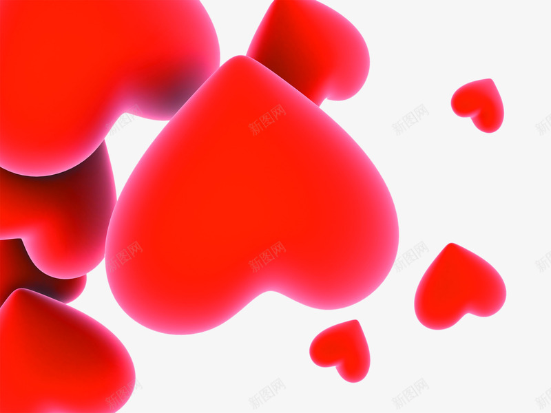 大红色桃心元素png免抠素材_88icon https://88icon.com 元素 红色