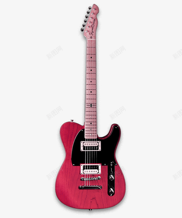 红色的吉他png免抠素材_88icon https://88icon.com 吉他 大气 新图网 简约 精致 红色 质感强烈 颜色清新