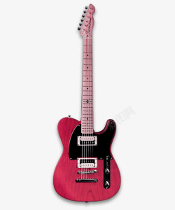 红色的吉他素材