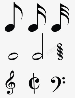 MUSIC音乐卡通音符图案高清图片