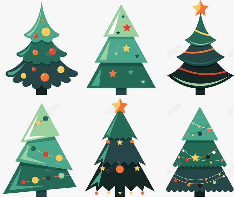 手绘圣诞树矢量图ai免抠素材_88icon https://88icon.com 卡通圣诞树 圣诞树 手绘 挂着小彩灯的圣诞树 装饰 矢量图