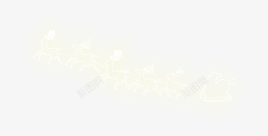 圣诞节发光麋鹿png免抠素材_88icon https://88icon.com 半透明 发光 圣诞节 漂浮 麋鹿