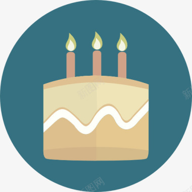 蛋糕矢量素材生日蛋糕图标图标