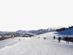 冬季滑雪场白色滑雪场高清图片