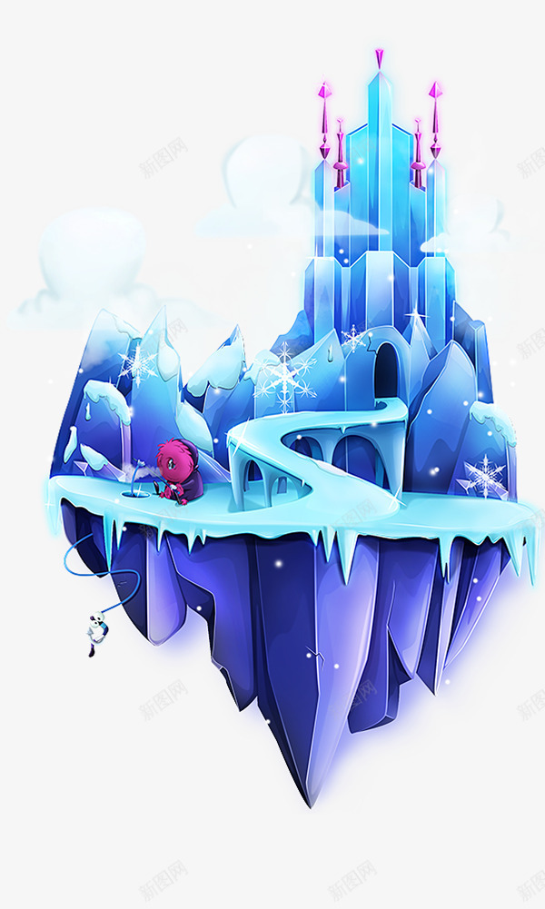 冰雪世纪冰雪城堡卡通图png免抠素材_88icon https://88icon.com 世纪 冰雪 卡通 城堡