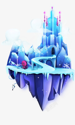冰雪世纪冰雪城堡卡通图素材