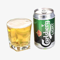 嘉士伯品牌啤酒一听一杯嘉士伯啤酒高清图片