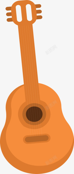 节日派对乐器小吉他矢量图素材