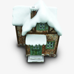 落雪的房子模型素材
