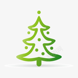 淡绿色圣诞树透明图标图标