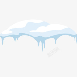 雪地插画卡通雪堆矢量图高清图片