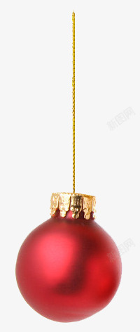 大红色圣诞彩球素材