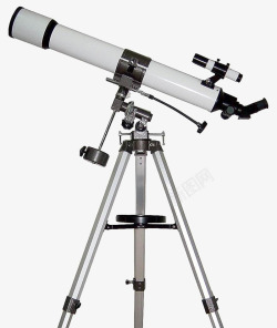 白色天文望远镜素材