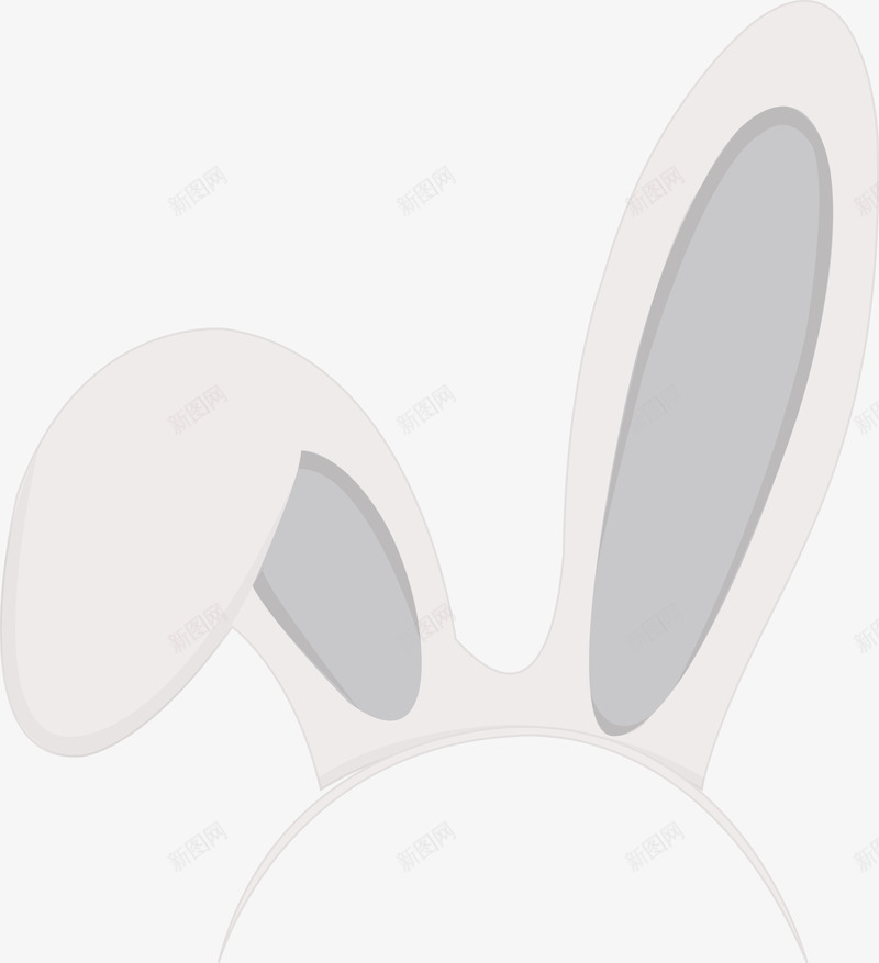 一个白色兔子耳朵矢量图eps免抠素材_88icon https://88icon.com 兔子 兔子耳朵 白色 白色耳朵 矢量耳朵 耳朵PNG 矢量图