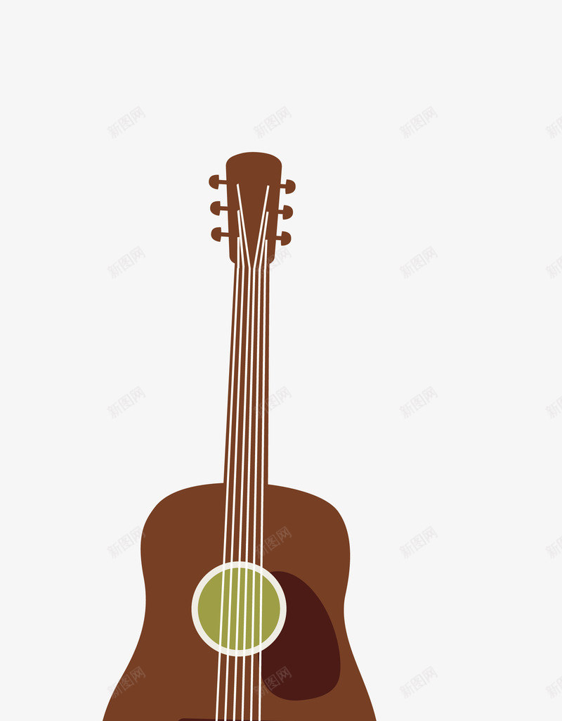 棕色乐器吉他矢量图eps免抠素材_88icon https://88icon.com 乐器 吉他 新图网 棕色吉他 矢量吉他 矢量图