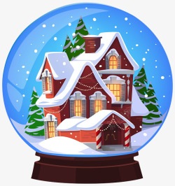 节日水晶球水晶球里看圣诞节高清图片