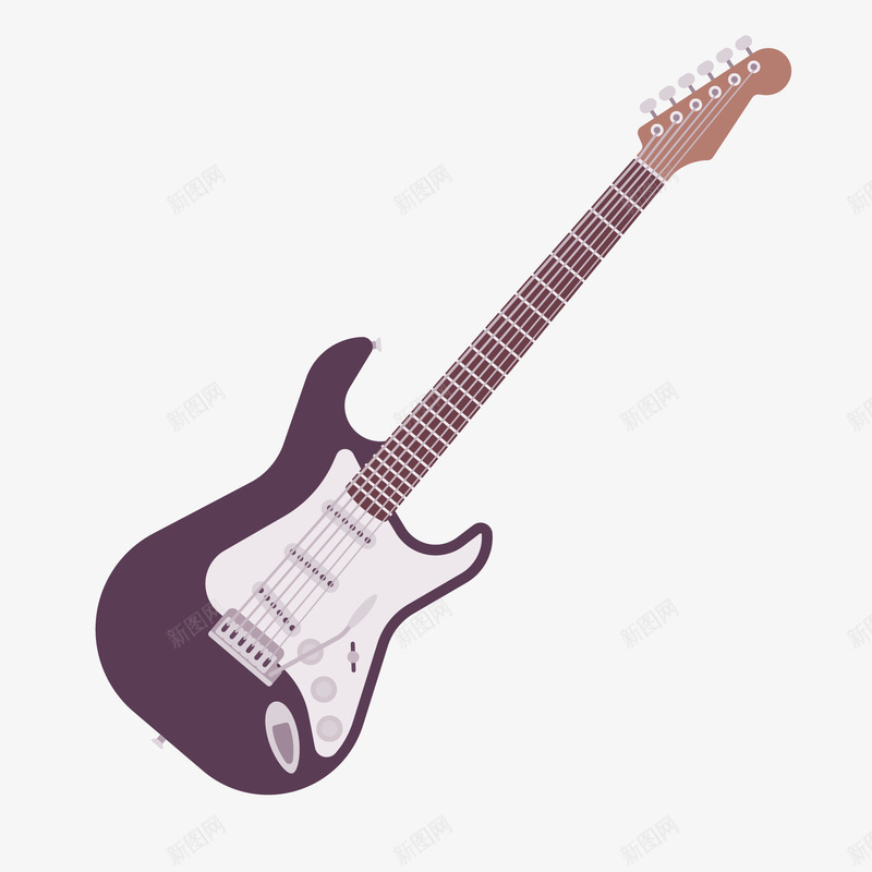 扁平化电吉他png免抠素材_88icon https://88icon.com 乐器 卡通 扁平化 电吉他 表演 音乐
