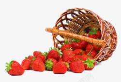 一篮子草莓素材