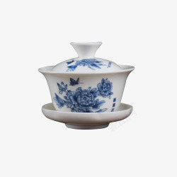 青花瓷茶具中国风青花瓷茶杯高清图片