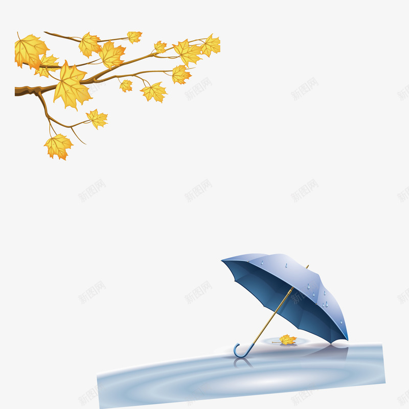 夏季蓝色海报png免抠素材_88icon https://88icon.com banner 七夕 夏季 夏日 枫叶 梦幻 海报 秋季 背景 蓝色 雨伞 雨季