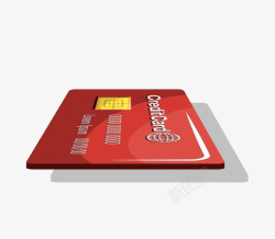 红色银行卡素材