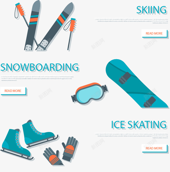 3张冬季运动横幅png免抠素材_88icon https://88icon.com 冰刀鞋 滑雪板 蓝色 运动横幅 雪橇