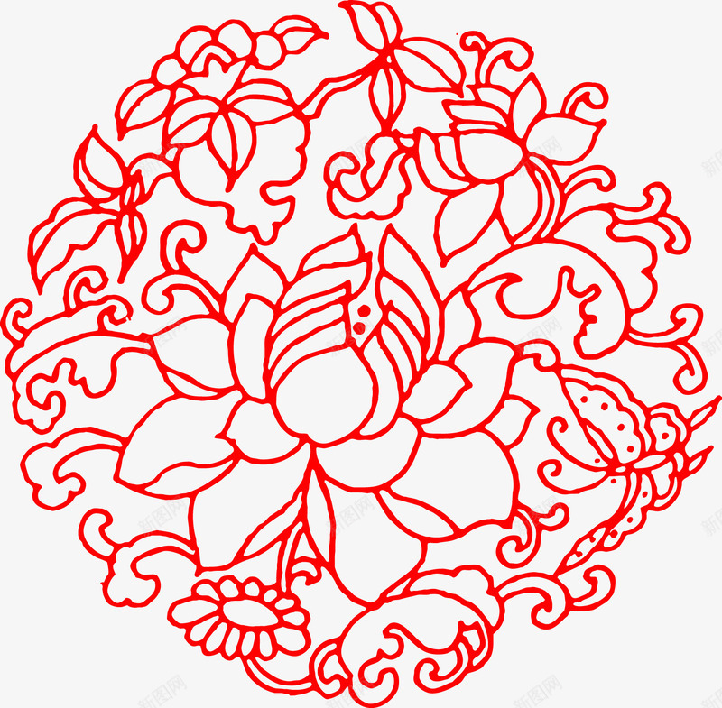 红色莲花花纹圆形中秋贺卡png免抠素材_88icon https://88icon.com 中秋 圆形 红色 花纹 莲花 莲花图腾 贺卡