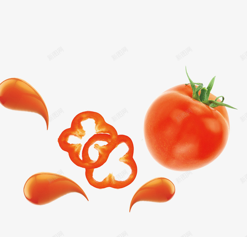 西红柿蔬菜装饰图案psd免抠素材_88icon https://88icon.com 免抠PNG 果汁 蔬菜 装饰图案 西红柿