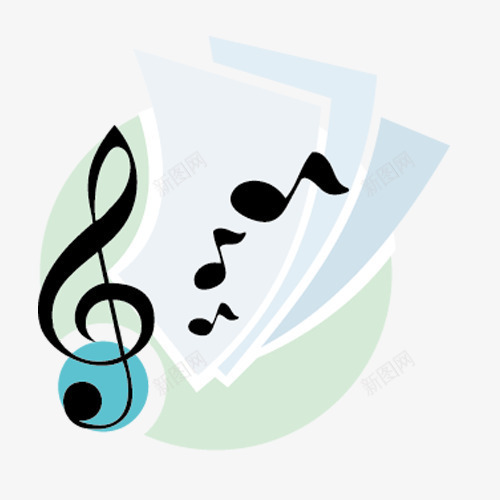 卡通音乐会png免抠素材_88icon https://88icon.com 卡通有趣 演奏会 蓝色装饰 装饰图 音乐会 音符